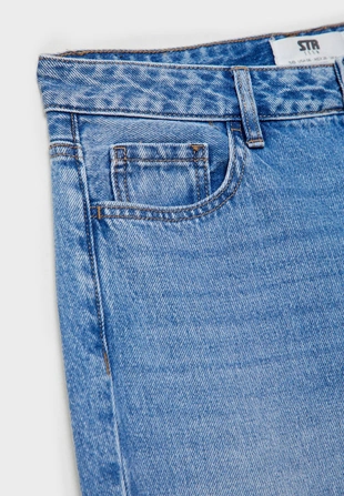 MEDIUM BLUE DENIM|8344/200 - Stradivarius Джинсы прямого кроя