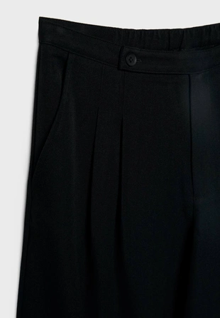 Black|1189/387 - Stradivarius Брюки-бананы в строгом стиле