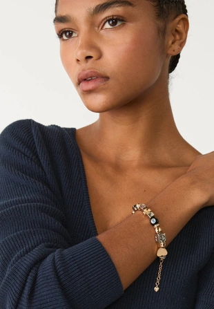 Набор из двух браслетов с бисером- Заказать в России