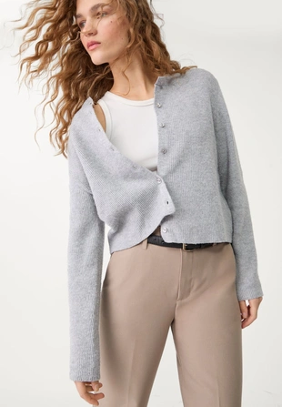 Брюки прямого кроя из струящейся ткани с поясом- Заказать в России