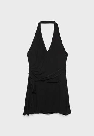 Купить Stradivarius Короткое струящееся платье с горловиной халтер