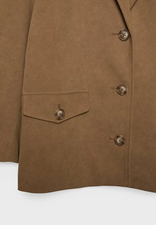 Купить Stradivarius Блейзер из искусственной замши