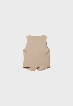 Купить Stradivarius Короткий жилет с пуговицами