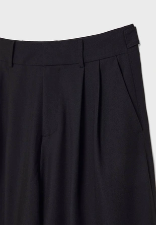 Black|4536/428 - Stradivarius Регулируемые брюки с очень широкими штанинами