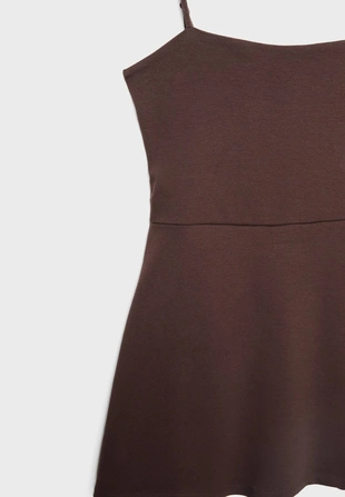 Brown|7696/667 - Stradivarius Платье-комбинезон на бретелях