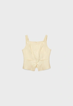 Купить Stradivarius Жилет из смесового льна с завязками
