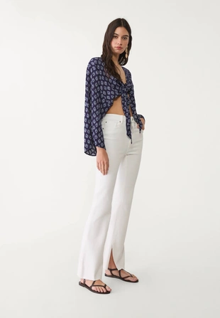 White|4804/804 - Stradivarius Расклешенные D74 с разрезами