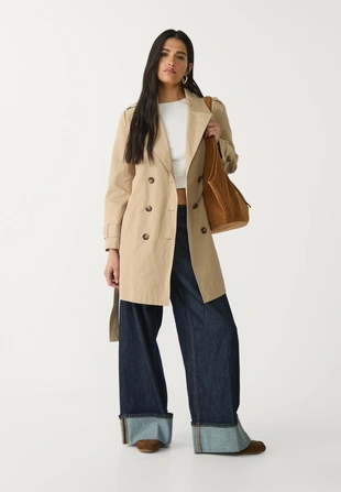Купить Stradivarius Базовый тренч классического кроя с поясом