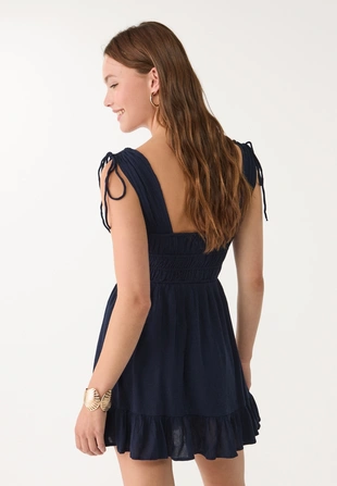 Navy blue|2416/483 - Stradivarius Короткое струящееся платье