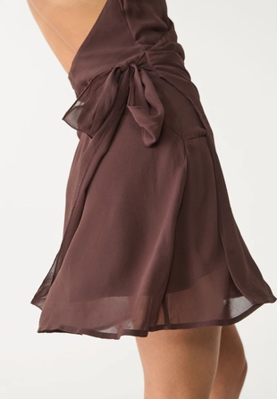 Купить Stradivarius Короткое струящееся платье с горловиной халтер