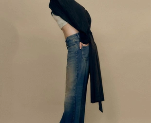 OVERDYED BLUE DENIM|4891/885 - Stradivarius Джинсы прямого кроя