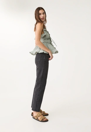 BLACK DENIM WASH|1465/488 - Stradivarius Джинсы облегающего кроя