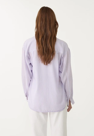 Mauve|2027/022 - Stradivarius Повседневная рубашка в стиле рустик
