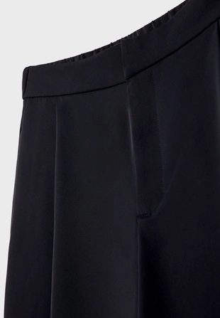 Black|1221/230 - Stradivarius Брюки-кюлоты в строгом стиле с защипами