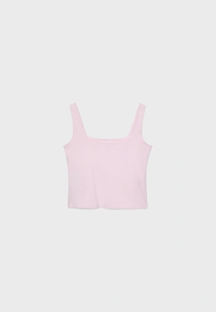 Pastel pink|7695/665 - Stradivarius Базовый топ с квадратным вырезом