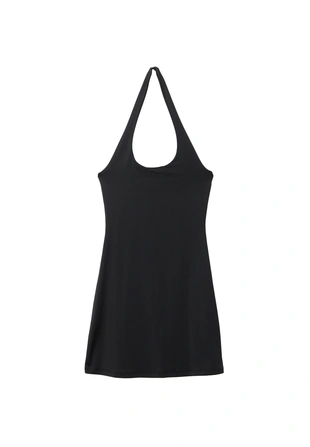Black|8191/116 - Stradivarius Мини-платье из полиамида с горловиной халтер
