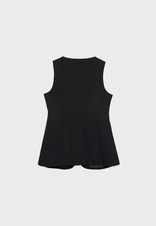 Black|1988/687 - Stradivarius Жилет из струящейся рельефной ткани