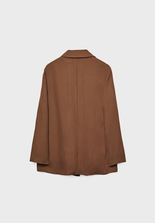 Купить Stradivarius Пиджак классического кроя из жатой ткани