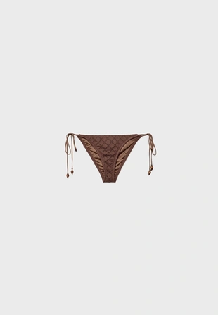 Brown|9005/208 - Stradivarius Купальные трусы из кружевного эластичного полотна