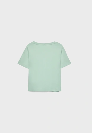 Green|2544/286 - Stradivarius Базовая футболка классического кроя из плотной ткани