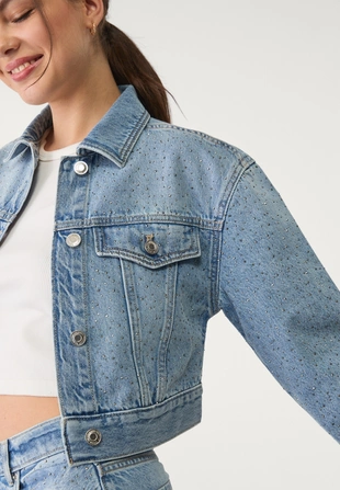 Купить Stradivarius Джинсовка с лампасами