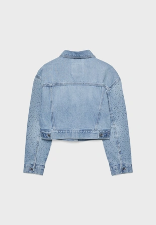 Medium blue|1753/581 - Stradivarius Джинсовка с лампасами