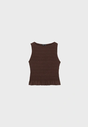 Купить Stradivarius Футболка со сборками и воланами