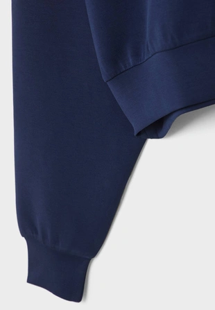 Navy blue|8725/276 - Stradivarius Толстовка из мягкого модала