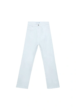 White|1480/480 - Stradivarius Расклешенные джинсы капри