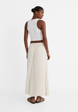 Длинная юбка из струящегося атласа- Заказать в России