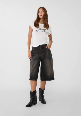 Джинсовые шорты свободного кроя- Заказать в России