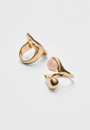 Купить Stradivarius Набор из 2 колец асимметричной формы