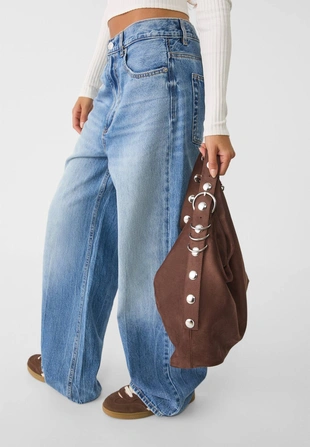 Сумка-мешок из искусственной замши с ремешком- Заказать в России