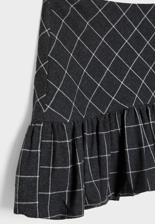 Юбка-шорты в клетку с объемным силуэтом- Заказать в России