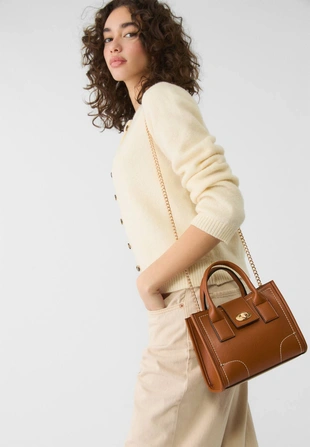 Сумка-шопер с декоративной строчкой- Заказать в России