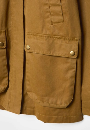 Вощеная парка с карманами- Заказать в России