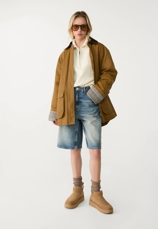 Вощеная парка с карманами- Заказать в России