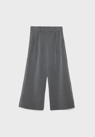 Dark grey|4536/379 - Stradivarius Регулируемые брюки с очень широкими штанинами