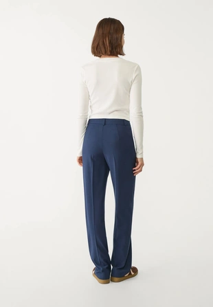 Navy blue|8251/851 - Stradivarius Строгие брюки с декоративными швами