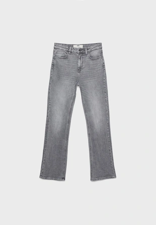 BLACK DENIM WASH|7342/227 - Stradivarius Джинсы прямого кроя с комфортной высокой посадкой