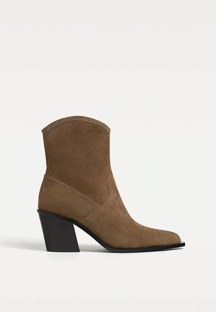 Купить Stradivarius Кожаные ботильоны в ковбойском стиле