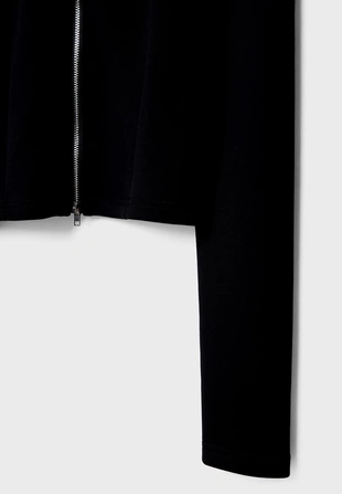 Black|7651/275 - Stradivarius Куртка из ткани SOFT TOUCH с молнией