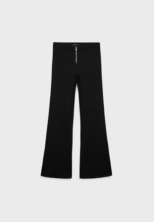 Black|7298/169 - Stradivarius Брюки клеш с молнией