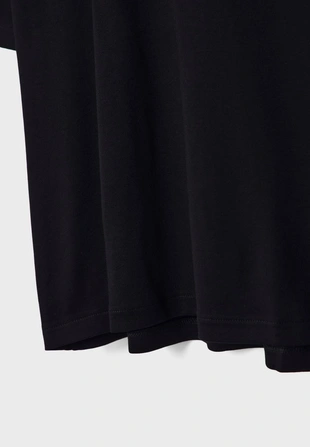 Black|6521/553 - Stradivarius Базовая футболка оверсайз из плотной ткани