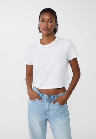 Набор из 2 укороченных топов с короткими рукавами- Заказать в России