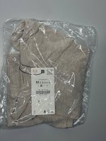 Zara Топ с асимметричным вырезом Beige marl | 3431/631/720