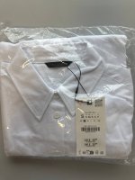Zara БАЗОВАЯ РУБАШКА ОКСФОРД С КАРМАНОМ White | 8902/310/250