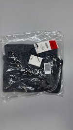 Zara Джемпер с короткими рукавами и драгоценными бусинами Grey | 3920/873/802