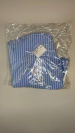 Zara РУБАШКА В ПОЛОСКУ С МУЛЬТИПОЗИЦИОННЫМ ПЛАТКОМ коллекция Zara «ZW» White / Sky blue | 8854/889/058