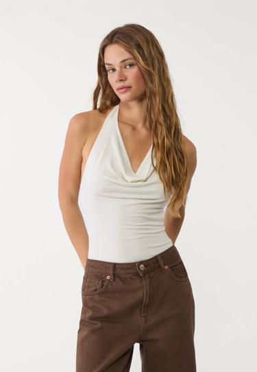 Stradivarius Боди с драпировкой